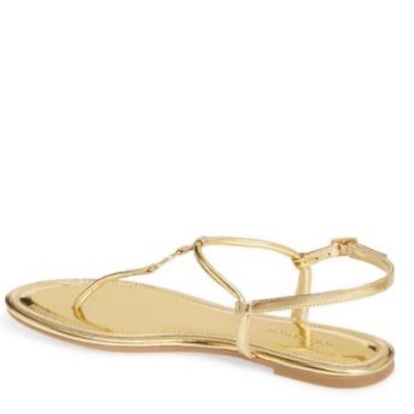 authentic tory burch Emmy gold sandals sz 7 - Picture 2 of 11